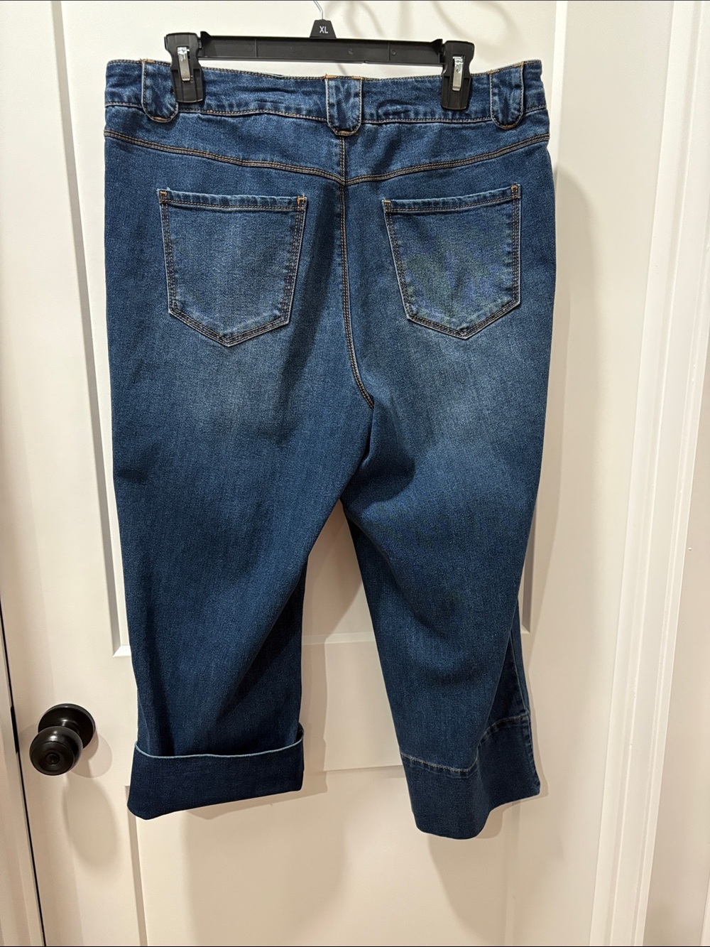Cato Dark Blue Cropped Jeans with Cuffed Hem - Picture 2 of 2